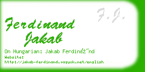ferdinand jakab business card